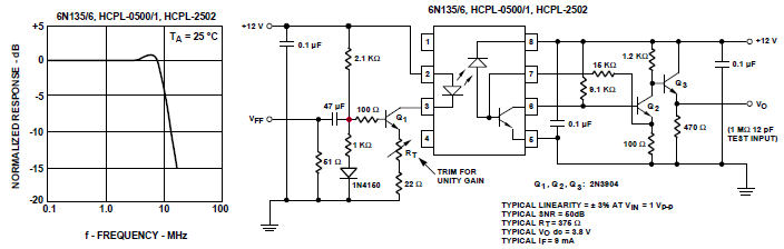 6n135 6n136 High Speed Analog Optcouplers And General Purpose Optocoupler Applications
